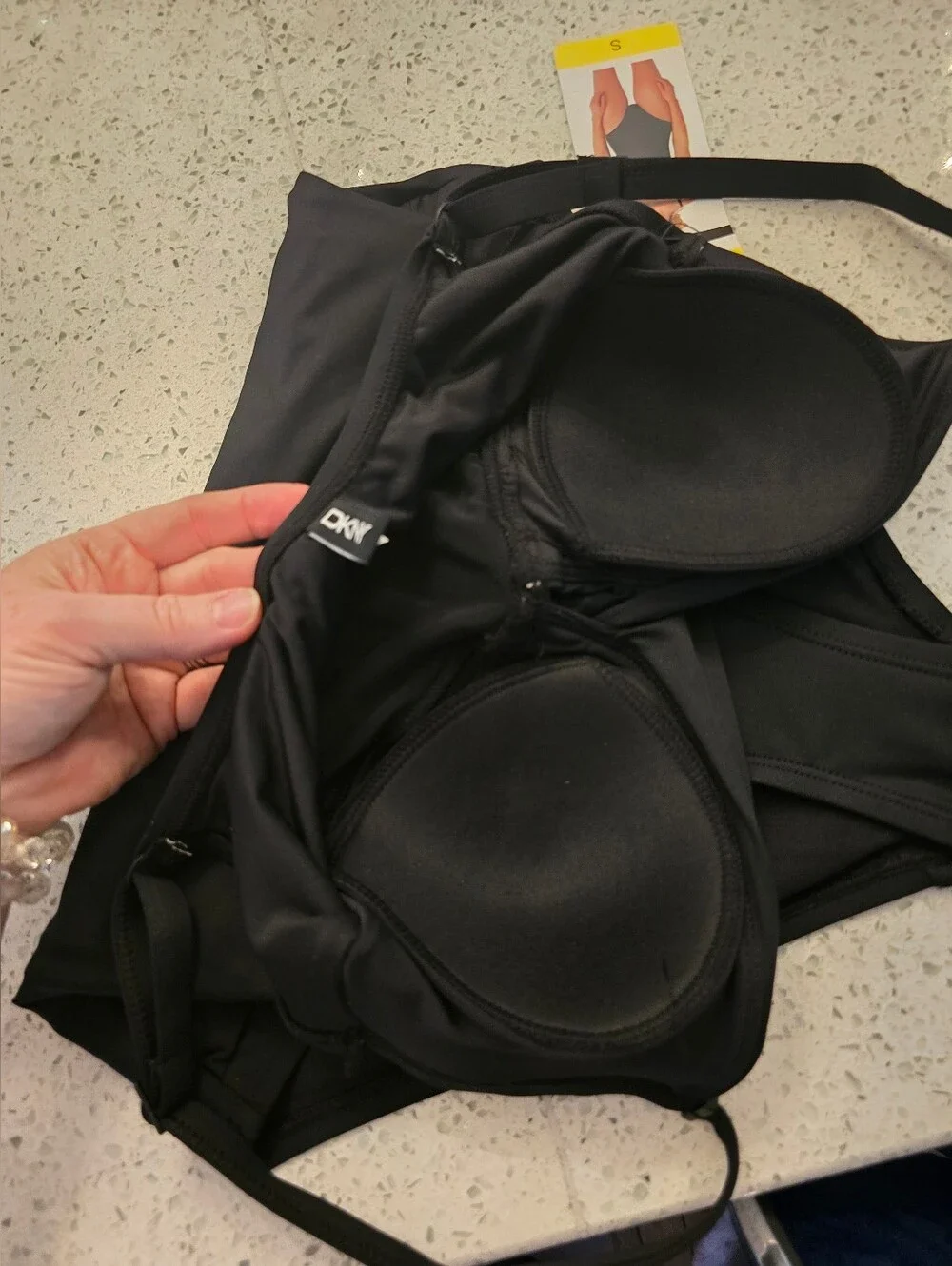 DKNY tummy control - Black Crossover One Piece - S - Picture 5 of 8